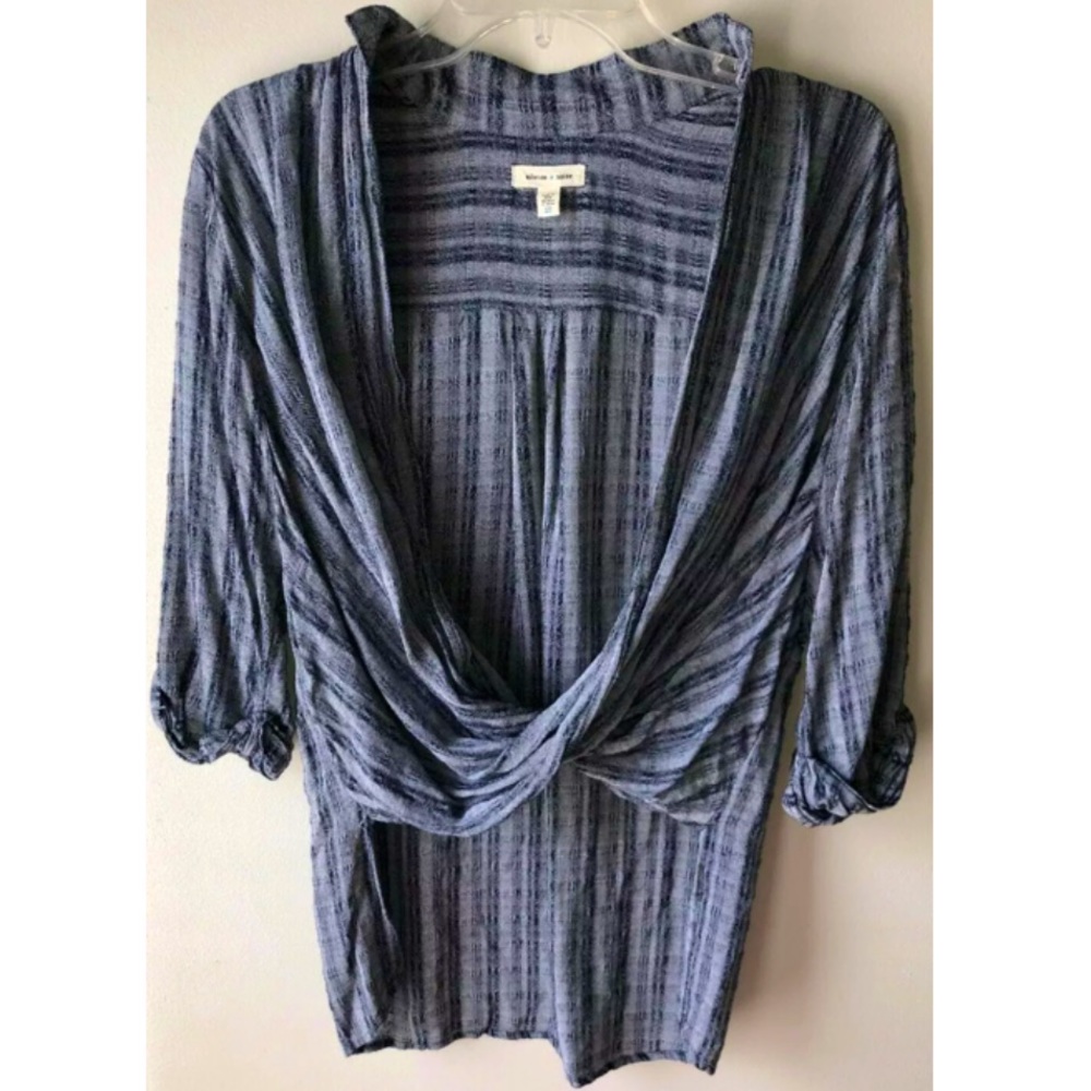 Silence + Noise Anthropologie Hi Lo Low Cut Top wrap